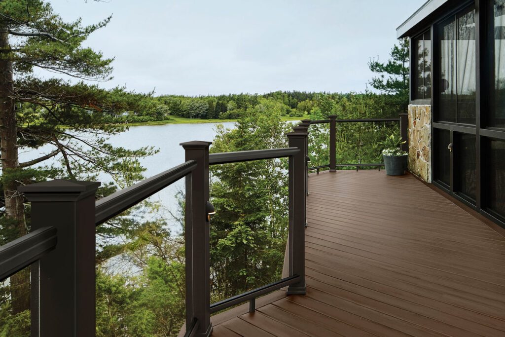 TimberTech composite deck with outdoor furniture (photo courtesy of TimberTech)