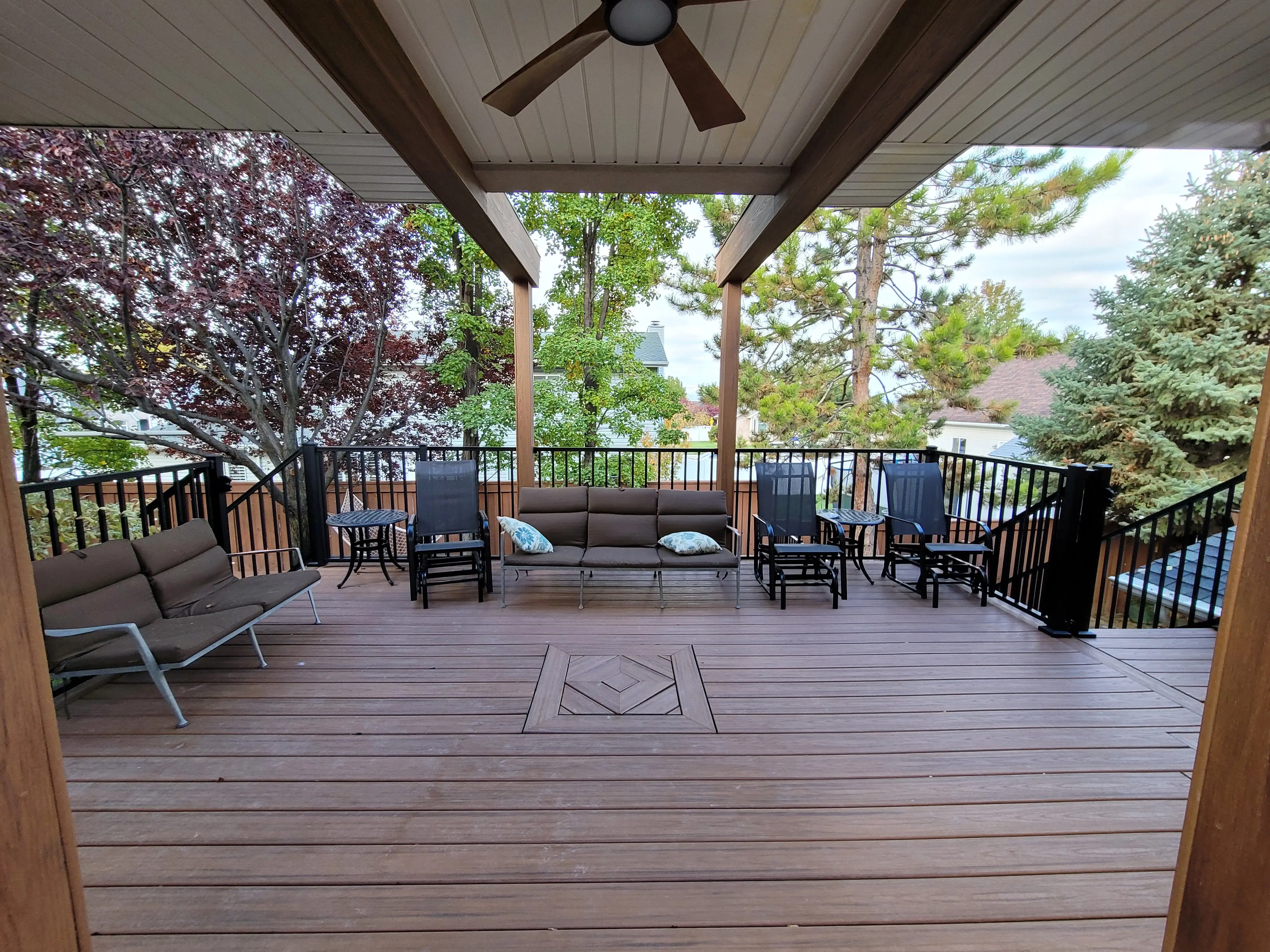 Trex tiki torch deck
