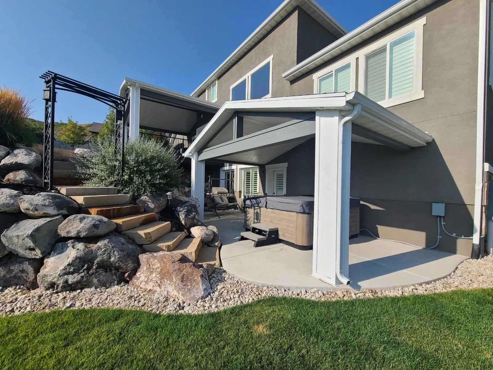 custom open gable roof
