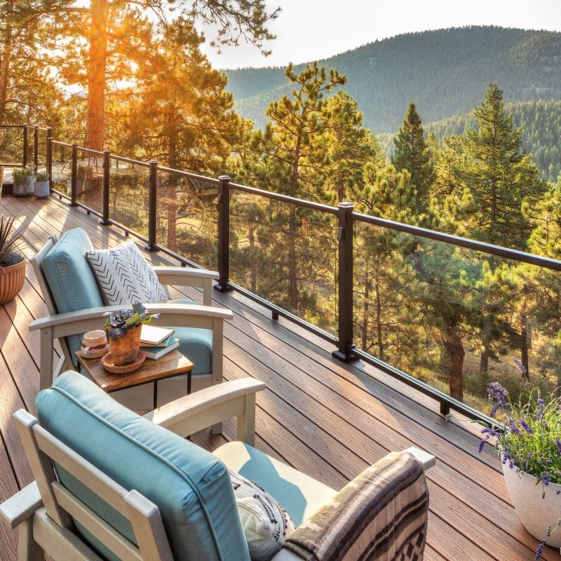 Update your deck railing with these beautiful Trex deck railing ideas for Black Rock Homes. These will transform any space!