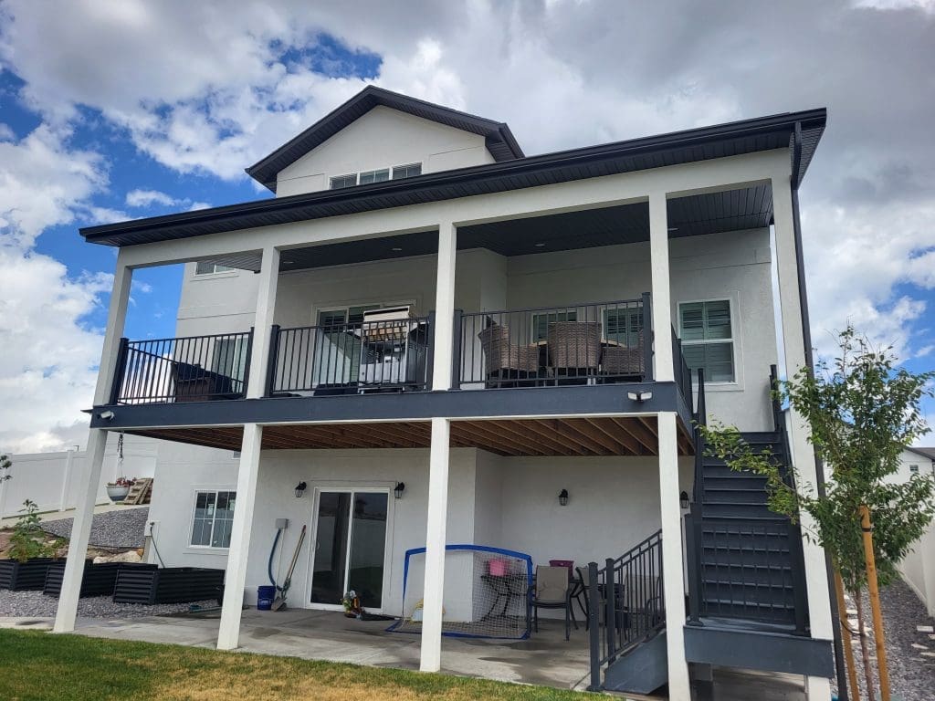Custom Outdoor Deck Roofing in Utah by Blackrock Decks