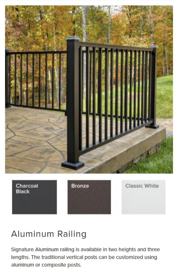 Get inspired by the wide range of trex deck railing styles and colors available to you when building your custom deck in Utah.